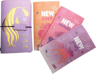Penny Schriftenset Sterre - Notitieboek - 4 X Schrift A5 - Notitieboekje - Schriften - A5 - Paarden - Paard - Paarden Spullen - Notitieblok - To Do - Pony - Veulen