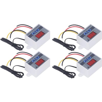 4 STuks LED Digitale Temperatuurregelaar Verwarming Koeling Thermostaat Schakelaar Module 12V 120W white