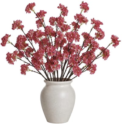 Mica Decorations Kunstbloem Bloesem Floral - 8x - H106 cm - roze - kunststof - stelen kunstbloemen - boeket - bloemetjes
