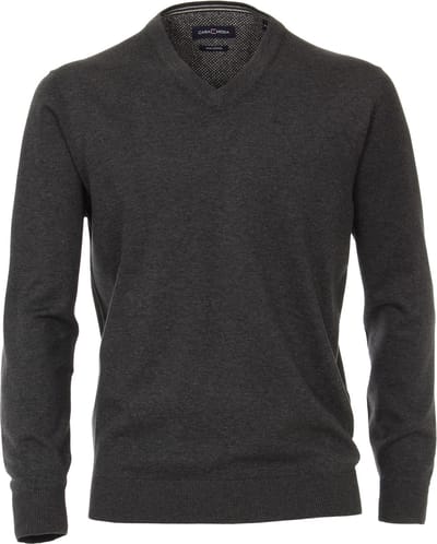 Casa Moda Pullover Antraciet - Maat 6XL - Heren - Pullovers