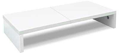 Monitorstandaard 20 inch met Bureauplank en Toetsenbordorganizer - Ergonomisch Ontwerp, Ruimtebesparend en Stevig
