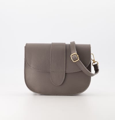 crossbody -leer -Grijs