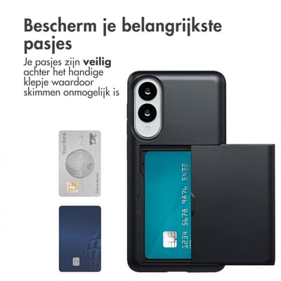 imoshion Hoesje met Pasjeshouder - Geschikt voor Samsung Galaxy S25 Edge - Zwart