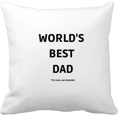 Akyol - world's best dad it's true we checked Kussen hoes - Papa - werelds beste vader - vader cadeautjes - vaderdag - verjaardag - geschenk - kado - vader artikelen - 40 bij 40 cm