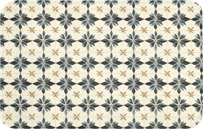 Badmat 80x50 cm - Antislip - Sierlijk - Ornament - Blauw - Badmatten voor badkamer - Badkamermat - Douchemat - Badkamer mat