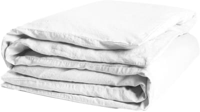Yumeko dekbedovertrek gewassen linnen wit 260x240 (zonder slopen) - Biologisch & ecologisch