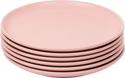 Kade 171 Madeira ontbijtborden 6 stuks 22 cm - Portugees stoneware roze