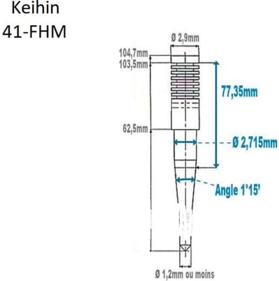 carburatornaald voor motorfiets keihin fcr 35 tot 41mm referentie 41-fhm nieuw