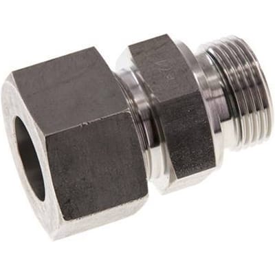 G 1'' Buitendraad x 25S RVS Rechte Snijring Koppeling met FKM Afdichting 400 Bar DIN 2353 - FL2S-MC-STFP-100G-25-S