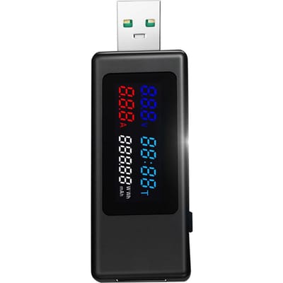 KWS-V30 USB-vermogensmetertester 6in1 Stroomspanning Timing Vermogen Capaciteit Elektrische hoeveelheidstester