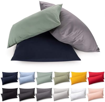 Famanu - Kussenslopen 2-pack – 40 x 60 cm – grijs – superzacht – premium jersey kussensloop