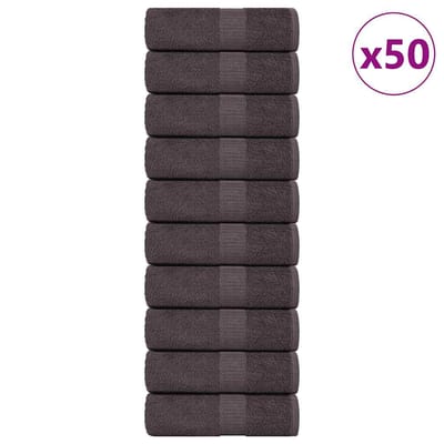 vidaXL - Washandjes - FROGN - 50 - st - 30x30 - cm - 360 - g/m² - antraciet