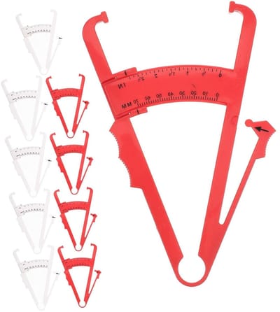 10 Stuks Draagbare Vetmeter Huidplooimeter Lichaamsmeting Lichaamsmeetinstrumenten Draagbare Fitnessapparatuur Fitnessbenodigdheden Vetdiktemeter Huidplooimeter