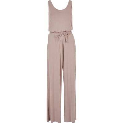Urban Classics - Long Sleeveless Modal Jumpsuit - 5XL - Roze