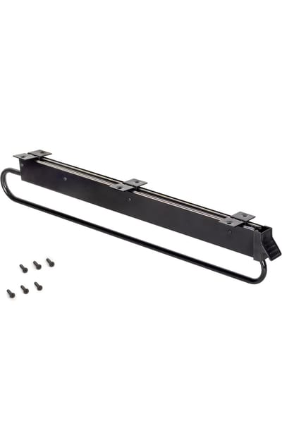 Emuca Uitschuifbare hanger voor grote dieptekast Self, L800mm, Staal en Plastic, Zwart gelakt