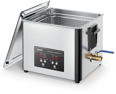 Ultrasone Reiniger - Onderdelen Reiniger - Precisie Reiniging - 40kHz Microbellen - 15 Liter - Zilver