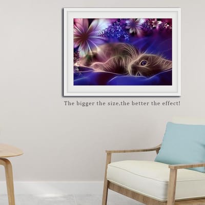 Diamant borduurwerk grijze kat handgemaakte Diamond schilderij naaldwerk mozaïek Cross Stitch Home Decor 20X30CM blue