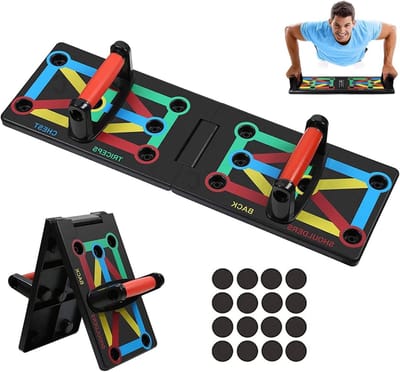 Draagbaar 12-in-1 Push Up Board voor Effectieve Krachttraining en Fitness Oefeningen Thuis en in de Sportschool