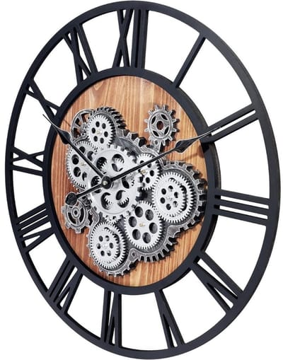 DailySupplies® Klok - Wandklok Modern - Klokken - Industrieel - Zwart