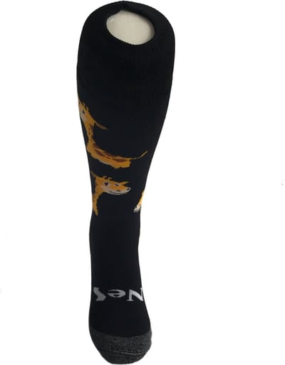 Nes Giraffe - Hockeykousen - Funkousen - Sportkousen - Zwart - Okergeel