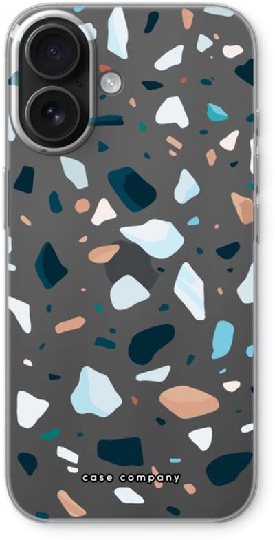 Case Company® - Hoesje geschikt voor iPhone 16 hoesje - Terrazzo N°13 - Soft Cover Telefoonhoesje - Bescherming aan alle Kanten en Schermrand