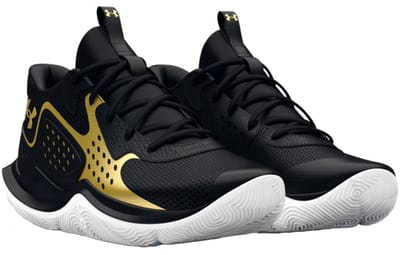 Under Armour UA JET 23 basketbalschoenen unisex 3026634 001 zwart/goud