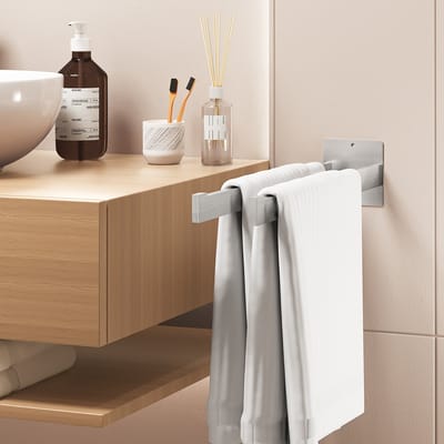 Auralum max Handdoekrek 2-armig - 40CM - Handdoekhouder - Handdoekstang - Badkamerrek voor Handdoeken RVS