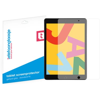 iPad 2019 (10.2 inch) screenprotector gehard glas Case Friendly