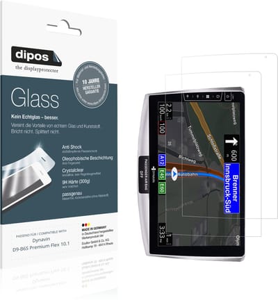 dipos – 2x Pantserfolie geschikt voor Dynavin D9-B6S Premium Flex 10.1 | 9H Screenprotector