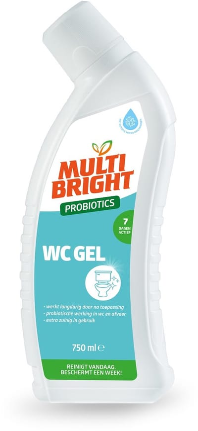 Multibright probiotische Wc gel 750 ml - losse fles - 1 stuk