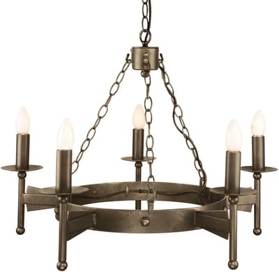 Bohemian Kroonluchter - Steady Lighting - Metaal - Bohemian - E14 - L: 67cm - Voor Binnen - Woonkamer - Eetkamer - Brons