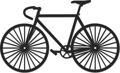 Hout-Kado - Racefiets - Small - Zwart - Geometrische dieren en vormen - Hout - Lasergesneden- Wanddecoratie