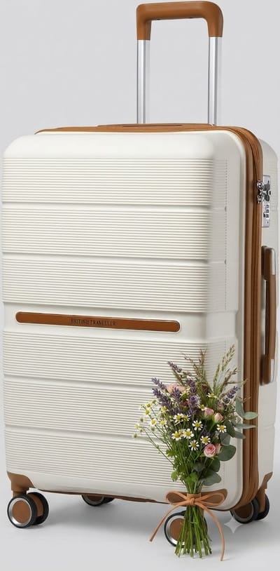 Livatto 28 inch Handbagage Koffer - PP Hardcase - 101L - Wit - TSA Slot - 4 Wielen - 76x49,2x31 cm
