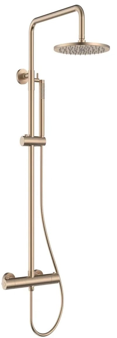 DutchLine - Thermostatische Doucheset Grip-250 - Geborsteld Koper