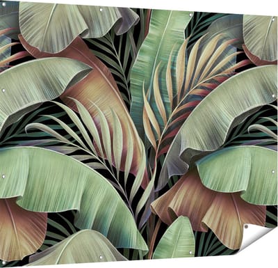 Gards Tuinposter Tropische Bladeren - 150x120 cm - Tuindoek - Tuindecoratie - Wanddecoratie buiten - Tuinschilderij