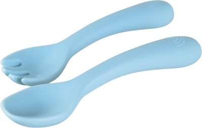 Sproudsy Bestekset Clouds – Kinderbestek – Kinderservies - Baby – Misty Blue