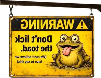 Decoratieve Tuinborden - Grappige Buitenborden - Tuin Decoratie - Humoristische Waarschuwing - 12.5 x 18.5 cm - Meerkleurig