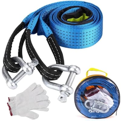 Sleepkabel 5m x 5cm voor voertuigen - 8T Draagkracht - Offroad Recovery Accessoires