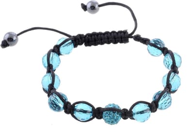 Behave - turquoise armband met facetkralen - casual zomertrend