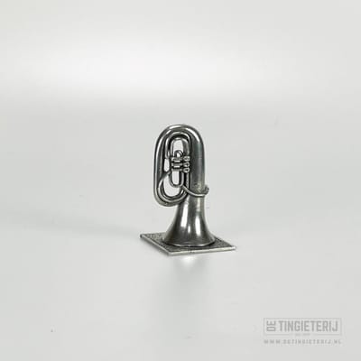 Miniatuur beeldje Tuba - Jubilaris Tuba - Cadeau tubist - Geschenk tuba - Muziek cadeau - Afscheid muzikant