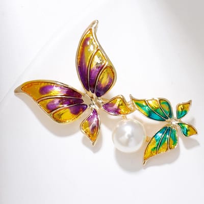 Vintage Luxe Grote Glazen Strass Glanzende Vlinder Broches Spelden Voor Vrouwen Glanzende Boutique Decoratie Corsage Banket Speld Broche beige