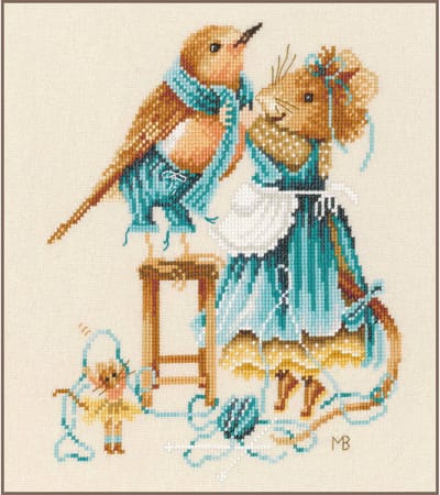 Lanarte Borduurpakket - Borduurset - Borduurpakket volwassenen - Telpakket kit Dressing up with Vera - Marjolein Bastin - PN-0000087