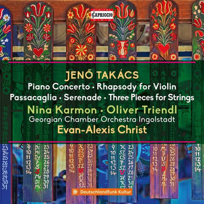 Nina Karmon, Oliver Triendl, Chamber Orchestra Of Georgia, Evan Christ - Takacs: Piano Concerto | Rhapsody For Violin | Passacaglia | Serenade | Three Pieces For Strings (CD)