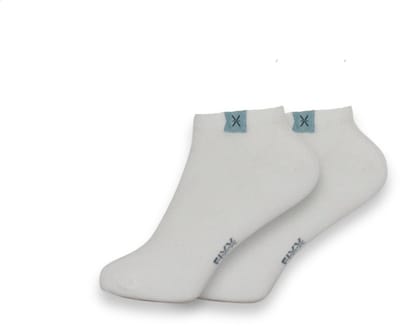 FIXX - 2 paar witte enkelsokken die je niet kwijtraakt - maat 39/42 - Dames/Heren - Sokken met magneten.