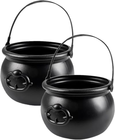 Boland Heksenketel - 2x - kookpot - 18 x 14 cm - halloween - verkleden - decoratie