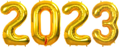 Folie Ballon Cijfer 2023 Oud En Nieuw Versiering Nieuw Jaar Feest Artikelen Happy New Year Decoratie Goud - XL Formaat