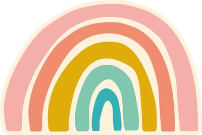 Vinyl | Vloerkleed vinyl rond | Rainbow | 195 cm