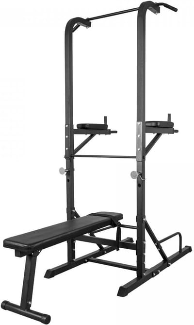 Krachtstation - Fitness Station - Thuis Trainen - Inklapbaar Ontwerp - 201x74x221 cm - Zwart