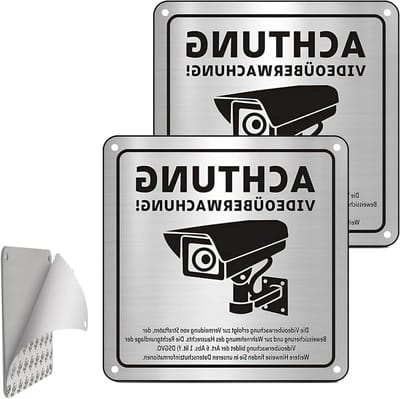 Bewakingsbord - Camerabewaking - Veiligheid Vergroten - Waterbestendig - 10x10mm - Zilver