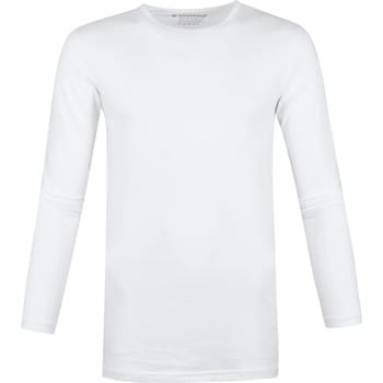 Garage 208 - Bodyfit T-shirt ronde hals lange mouw wit XXL 95% katoen 5% elastan